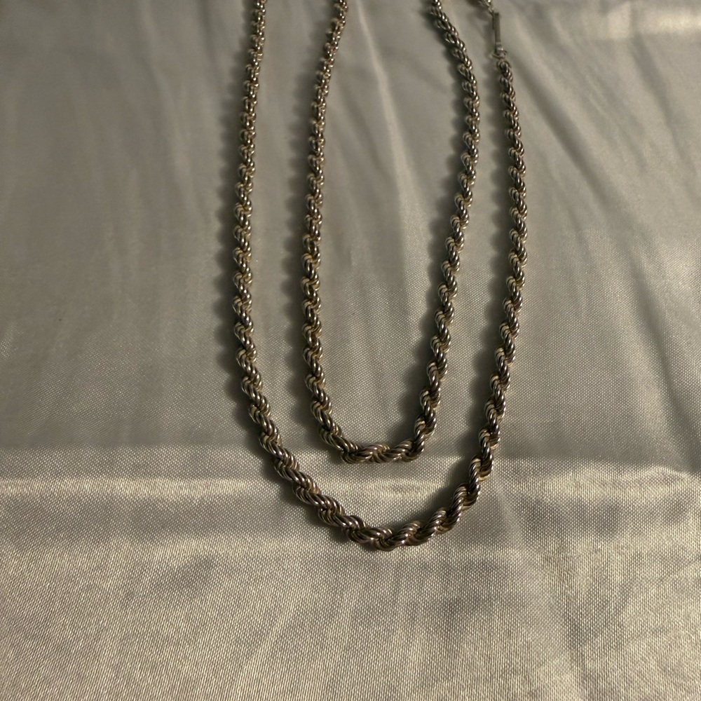 Silver Twisted Chain Necklace